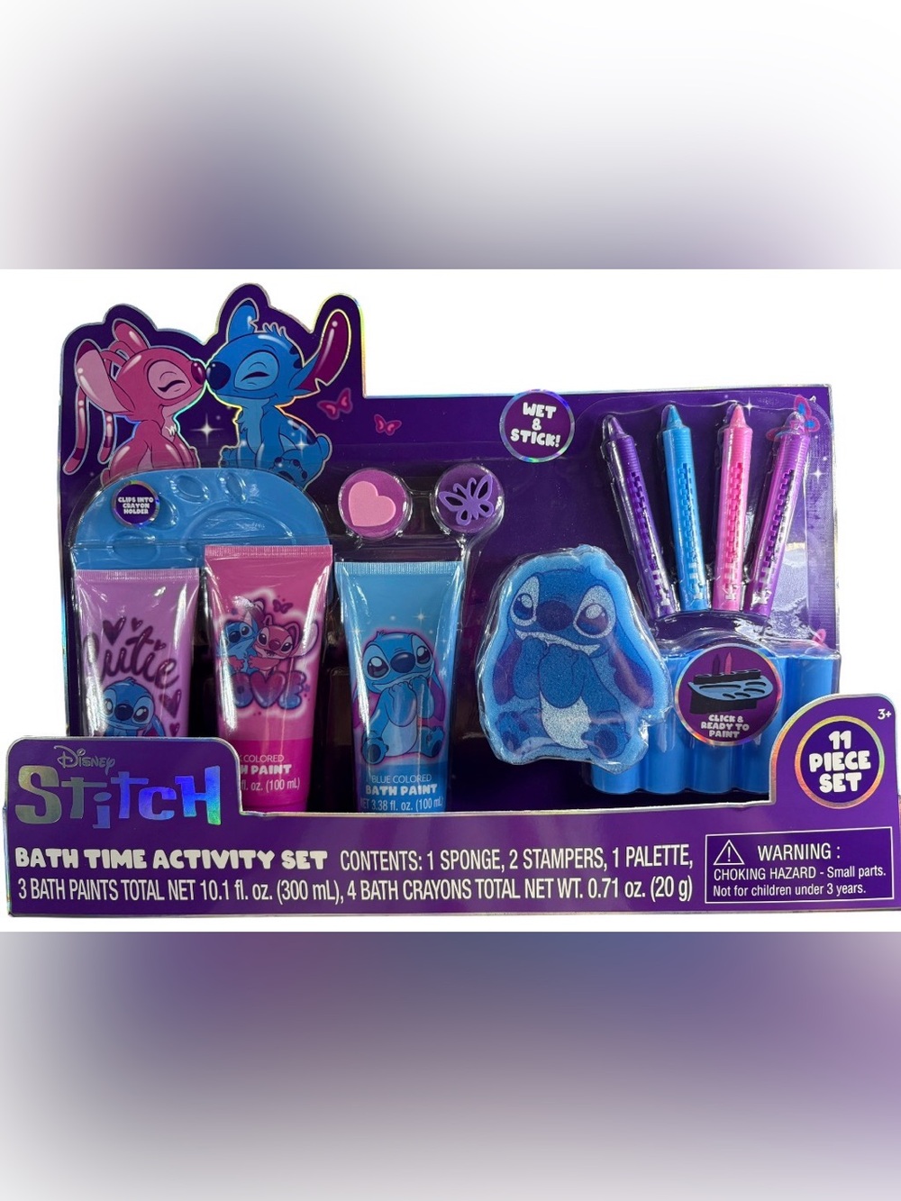 Disney Stitch bath-time activity set